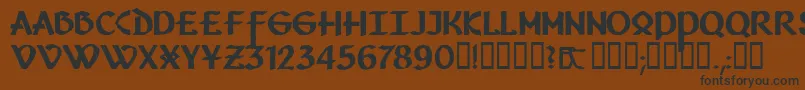 Vafthrudnir Font – Black Fonts on Brown Background
