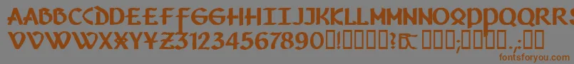 Vafthrudnir Font – Brown Fonts on Gray Background