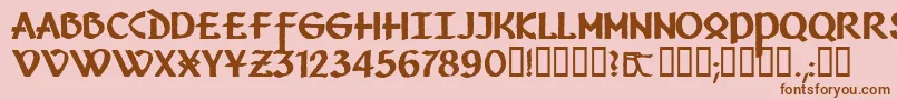 Vafthrudnir Font – Brown Fonts on Pink Background