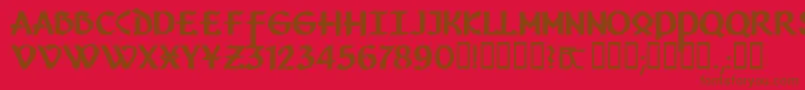 Vafthrudnir Font – Brown Fonts on Red Background