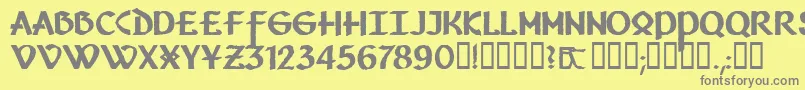 Vafthrudnir Font – Gray Fonts on Yellow Background
