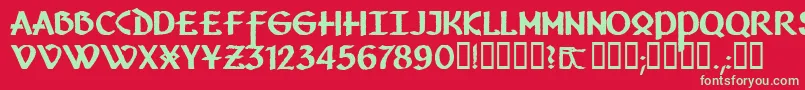 Vafthrudnir Font – Green Fonts on Red Background