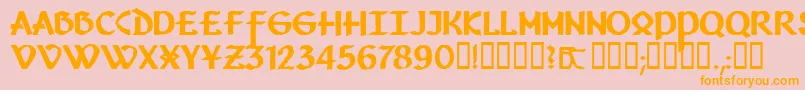 More about Vafthrudnir Font Vafthrudnir Font – Orange Fonts on Pink Background