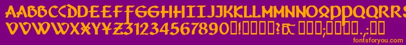 Vafthrudnir Font – Orange Fonts on Purple Background