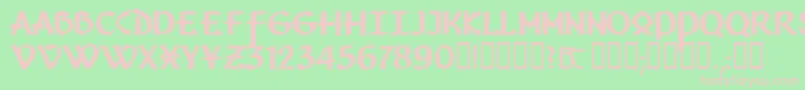 Vafthrudnir Font – Pink Fonts on Green Background