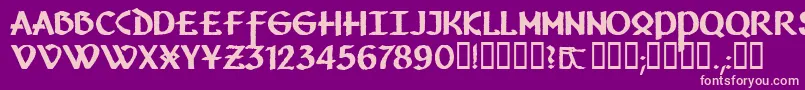 Vafthrudnir Font – Pink Fonts on Purple Background
