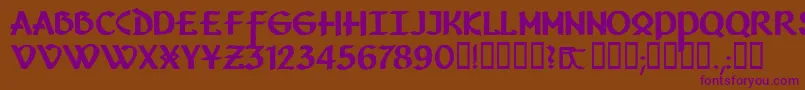 Vafthrudnir Font – Purple Fonts on Brown Background