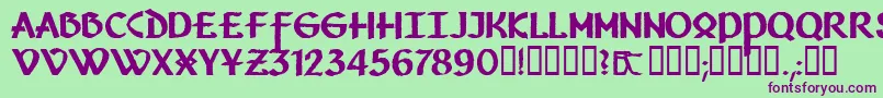 Vafthrudnir Font – Purple Fonts on Green Background