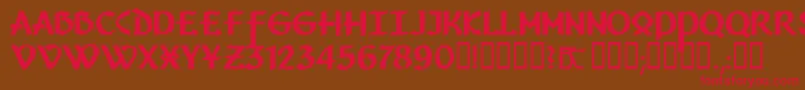 Vafthrudnir Font – Red Fonts on Brown Background