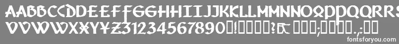 フォントVafthrudnir – 灰色の背景に白い文字