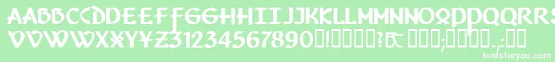 Vafthrudnir Font – White Fonts on Green Background