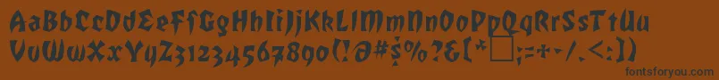 Romulanfalcon Font – Black Fonts on Brown Background
