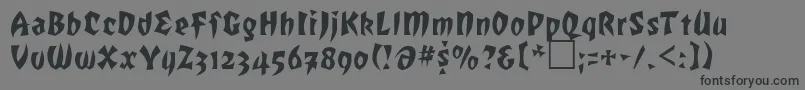 Шрифт Romulanfalcon – чёрные шрифты на сером фоне