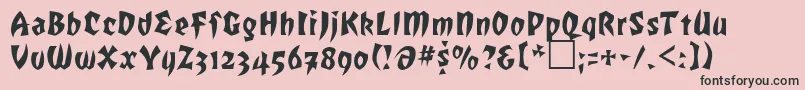 Romulanfalcon Font – Black Fonts on Pink Background