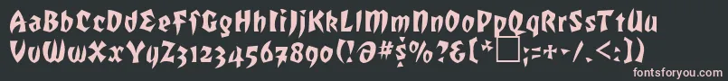 Romulanfalcon Font – Pink Fonts on Black Background