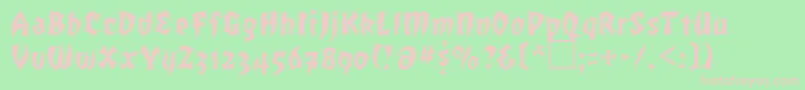 Romulanfalcon Font – Pink Fonts on Green Background