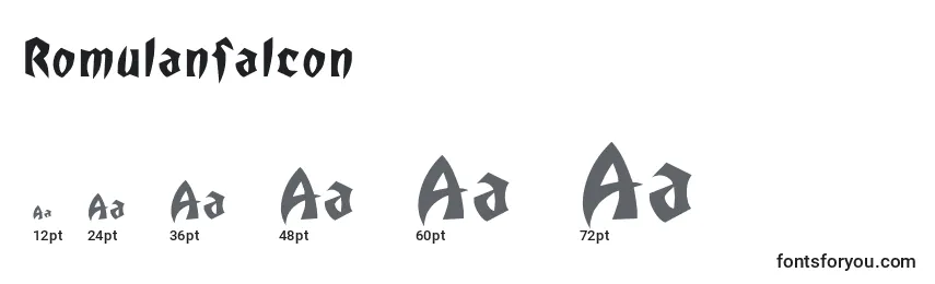 Размеры шрифта Romulanfalcon