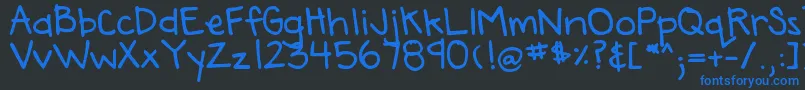 DjbAnnaliseTheBold Font – Blue Fonts on Black Background