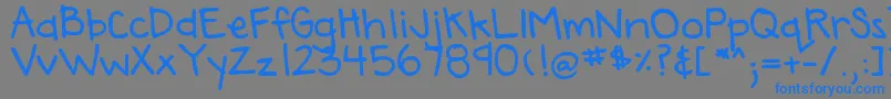 DjbAnnaliseTheBold Font – Blue Fonts on Gray Background