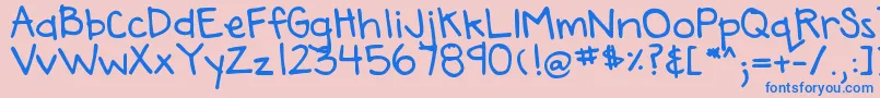 DjbAnnaliseTheBold Font – Blue Fonts on Pink Background