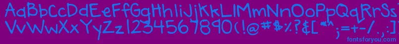 DjbAnnaliseTheBold Font – Blue Fonts on Purple Background