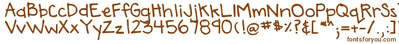 DjbAnnaliseTheBold Font – Brown Fonts on White Background