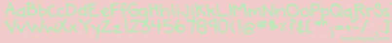 DjbAnnaliseTheBold Font – Green Fonts on Pink Background