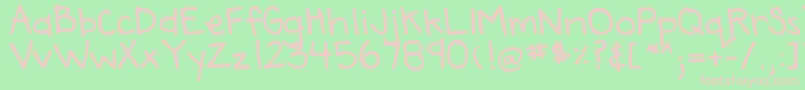 DjbAnnaliseTheBold Font – Pink Fonts on Green Background