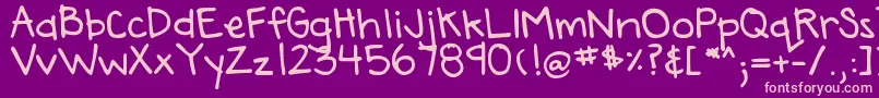 DjbAnnaliseTheBold Font – Pink Fonts on Purple Background