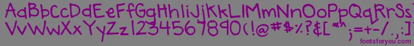 DjbAnnaliseTheBold-Schriftart – Violette Schriften auf grauem Hintergrund