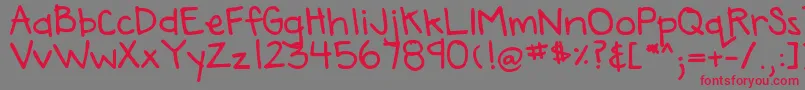 フォントDjbAnnaliseTheBold – 赤い文字の灰色の背景