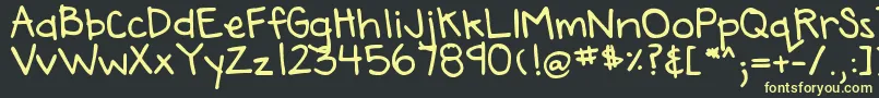 DjbAnnaliseTheBold Font – Yellow Fonts on Black Background