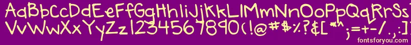 DjbAnnaliseTheBold Font – Yellow Fonts on Purple Background