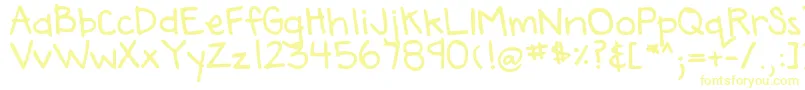 DjbAnnaliseTheBold-fontti – keltaiset fontit