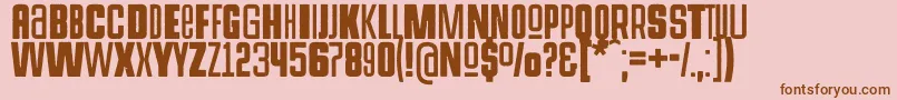 HermanoaltoUnicase Font – Brown Fonts on Pink Background