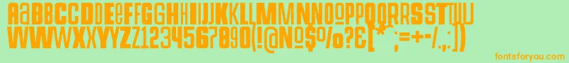 HermanoaltoUnicase Font – Orange Fonts on Green Background