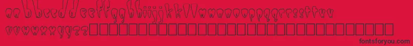 Taper Font – Black Fonts on Red Background