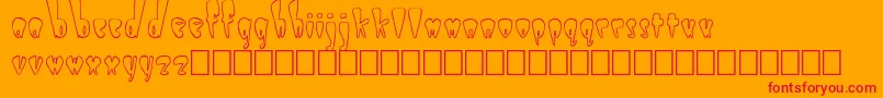 Taper Font – Red Fonts on Orange Background