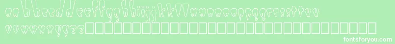 Taper Font – White Fonts on Green Background