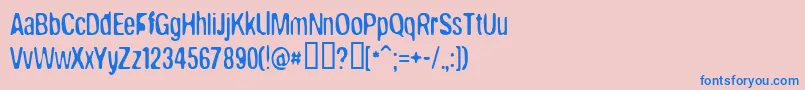 BrokenWing Font – Blue Fonts on Pink Background