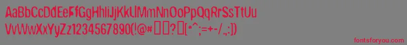 BrokenWing Font – Red Fonts on Gray Background
