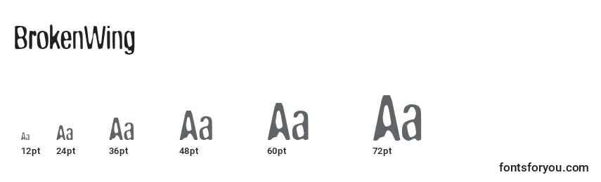 BrokenWing Font Sizes