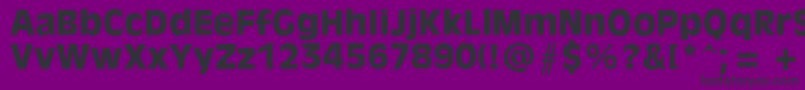 Czcionka Olvr75x – czarne czcionki na fioletowym tle