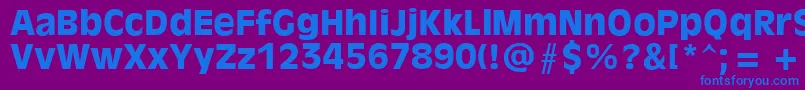 Olvr75x Font – Blue Fonts on Purple Background
