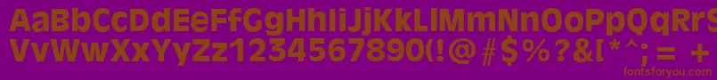 Olvr75x Font – Brown Fonts on Purple Background