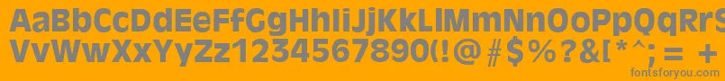 Olvr75x Font – Gray Fonts on Orange Background