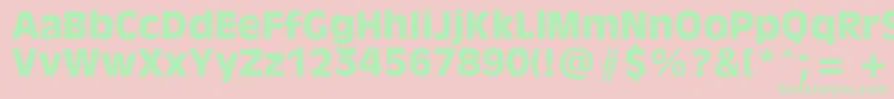 Olvr75x Font – Green Fonts on Pink Background