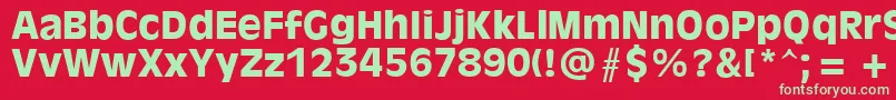 Olvr75x Font – Green Fonts on Red Background