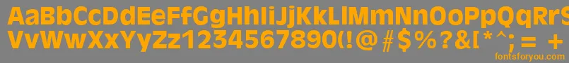 Olvr75x Font – Orange Fonts on Gray Background