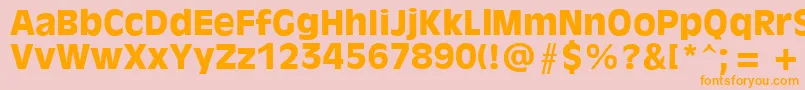 Olvr75x Font – Orange Fonts on Pink Background